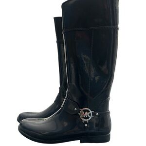 Michael Kors Glossy Navy Rain Boots